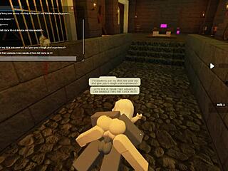 Blonde babe bent over for deep anal pounding while shaking her ass in wild Roblox porn scene.