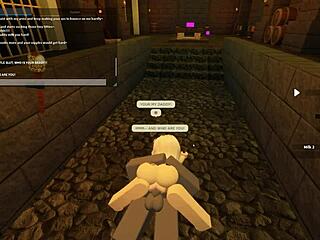 Blonde babe bent over for deep anal pounding while shaking her ass in wild Roblox porn scene.