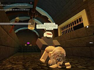 Blonde babe bent over for deep anal pounding while shaking her ass in wild Roblox porn scene.