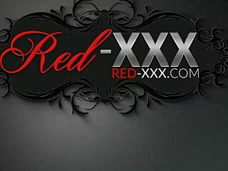 is mature redhead babe teasing with glass dildo on her shaved tight pussy?