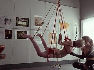 Submissive pawn rhyder plays daring bondage game
