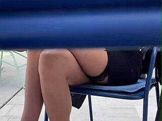 risky public flashing and sex with 18yo teen model pov