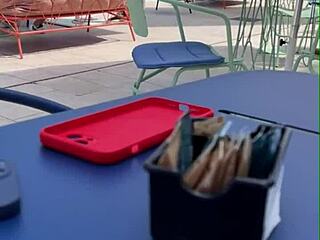 risky public flashing and sex with 18yo teen model pov