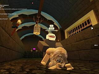 Blonde babe bent over for deep anal pounding while shaking her ass in wild Roblox porn scene.