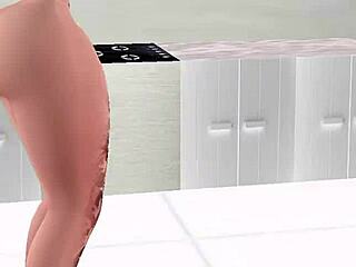 blonde girl dances seductively for her hot stepbrother leading to sex.