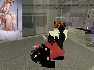 Watch the moth get drilled by that huge futa cock! Intense action unfolds in this wild scene.