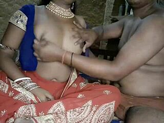 An Indian girl with a tongue like a snake, making the best blowjob