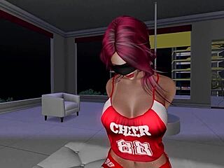 Cheerleader sucking blindfolded in Second Life – so hot! 😍