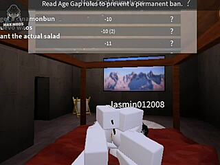 Fucking sluts with big cocks in Roblox sex game