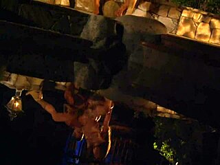 Delilah Strong's tight vagina handles toys outdoors.