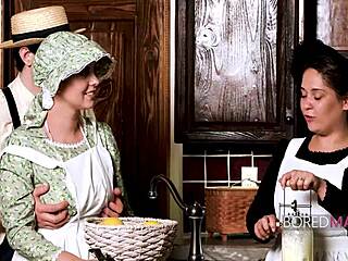 Elders Guide Farm Boys with Freeuse on Curvy Milfs