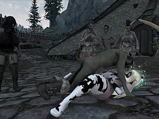 Elfs and Orcs Riding Wild with Big Tits in Crazy Bound Action