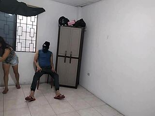 wife bids farewell to husband then relaxes at home enjoying her natural beauty