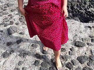 my stepmom teaches wild sex tricks on public beach