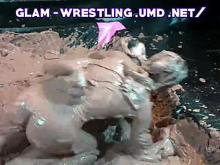 i watch big tit lesbians catfight in mud, so messy an nude