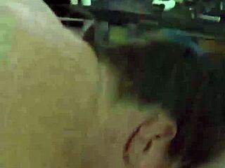 Kandy Kane gives a homemade blowjob to her husband.