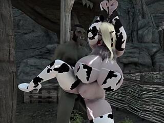 Elfs and Orcs Riding Wild with Big Tits in Crazy Bound Action