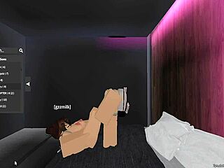 My girlfriend surprised me with a footjob in Roblox