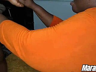 Mara Exotic Delivers Sloppy Blowjob And Deep Penetration Before Bent Over Doggy Creampie With Big Cock