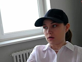 Extra skinny travesty girl hard fucked massive tits