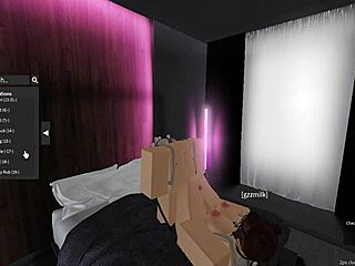 My girlfriend surprised me with a footjob in Roblox