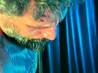 Tattooed TGirl with Big Tits in Stockings Solo