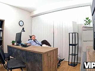 Czech boss lady climaxes intensely with naughty office subordinate in stockings