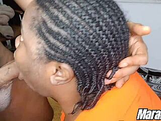 Mara Exotic Delivers Sloppy Blowjob And Deep Penetration Before Bent Over Doggy Creampie With Big Cock