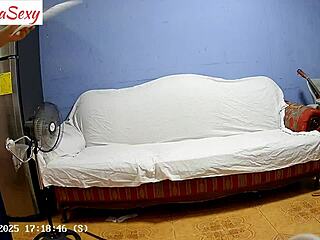 Big ass latina model in sexy outfit backstage before sex