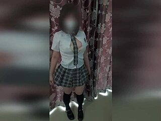 Why is this international student so wet and juicy? Let's ride her shaved pussy!