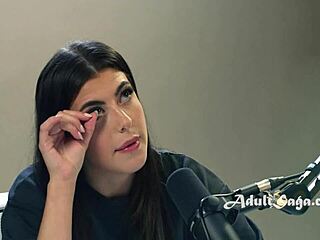 exploring a brunette pornstar's big ass through fingering and masturbation in a hardcore casting interview