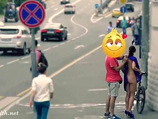 Hidden Cam Captures Jeny Stripping Naked in Public