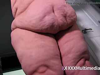 Ivy Davenport's big belly jiggles while she is being SSBBW