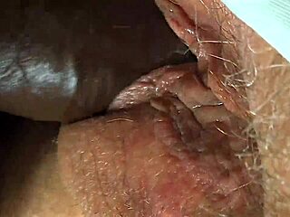 black cock cums inside my fat bbw mature wet pussy close up