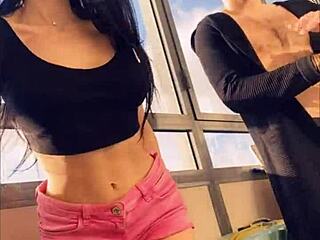 Hot Pornstar Sasha Rose Dances Sexy Striptease