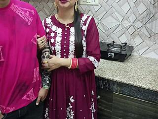 Bhabhi is being fucked by her devar in the kitchen with passion