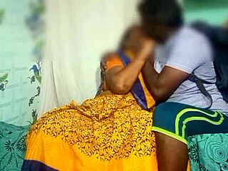 The teacher is fucking with a Tamil college girl in her bedroom