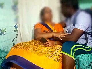 The teacher is fucking with a Tamil college girl in her bedroom