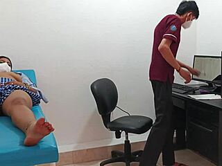 Horny 18 y.o. chick gets banged by a pervert doctor in a hospital setting
