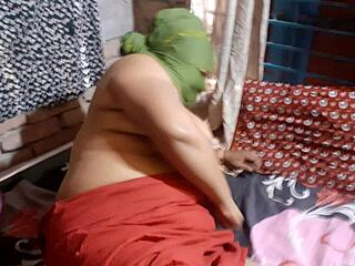 The stepson pushed cock into the hot Indian girl’s pussy