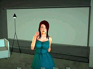 Redhead teen with big tits plays erotic game in my new family