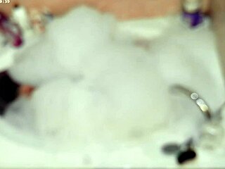 Asian boy enjoys solo bubble bath in bathroom pool fetish 😊