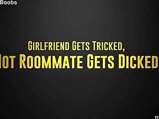 girlfriend tricked, roommate dicked in dorm 😏