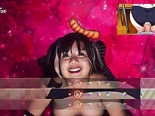 Asian girl plays simplened game, ending with a twist