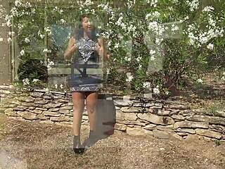 Stunning Brunette Lexie from Gap Joins Four Guys for Wild Group Action