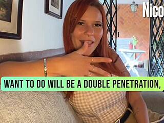 First Casting Audition for Busty Teen Redhead from Sao Paulo Brazil in POV