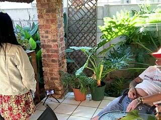 Mutual masturbation outdoor with my stepsis in miniskirt