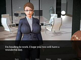 Redhead teen with big tits plays erotic game in my new family