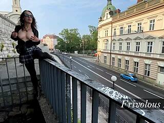 Public flashing with a risk of cumming right in the middle of it all