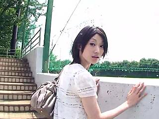 Hot Japanese Mizuki gets her pussy stuffed with cock and cum!